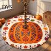 Seasonal Home Decoration 35.4" Christmas Tree Skirt, Round Mat with Vibrant Holiday Prints for Party Decor Decorations and Decor, Durable Xmas