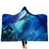 Hooded Blanket Adults Cozy Throw Super Soft Fleece Warm Winter Nap Home Decor