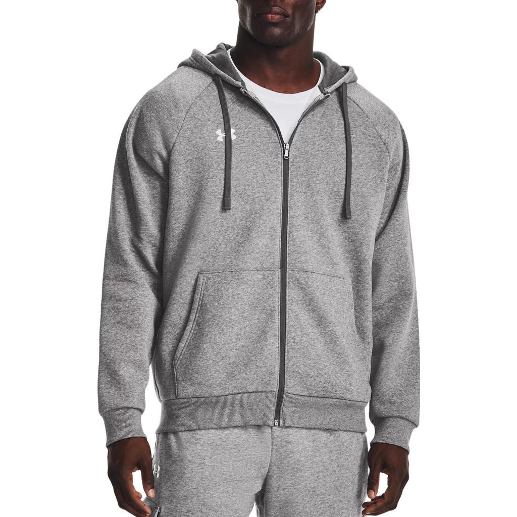 Under Armour Rival Fleece Full Zip Hoodie Sweatshirt Men's Gray 1379767-025