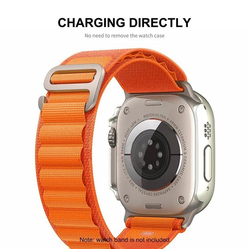 WANLONFENG For Apple Watch Ultra 2    Ultra 49mm 2-in-1 Hard PC Frame Waterproof Case with Tempered Glass Screen Protector