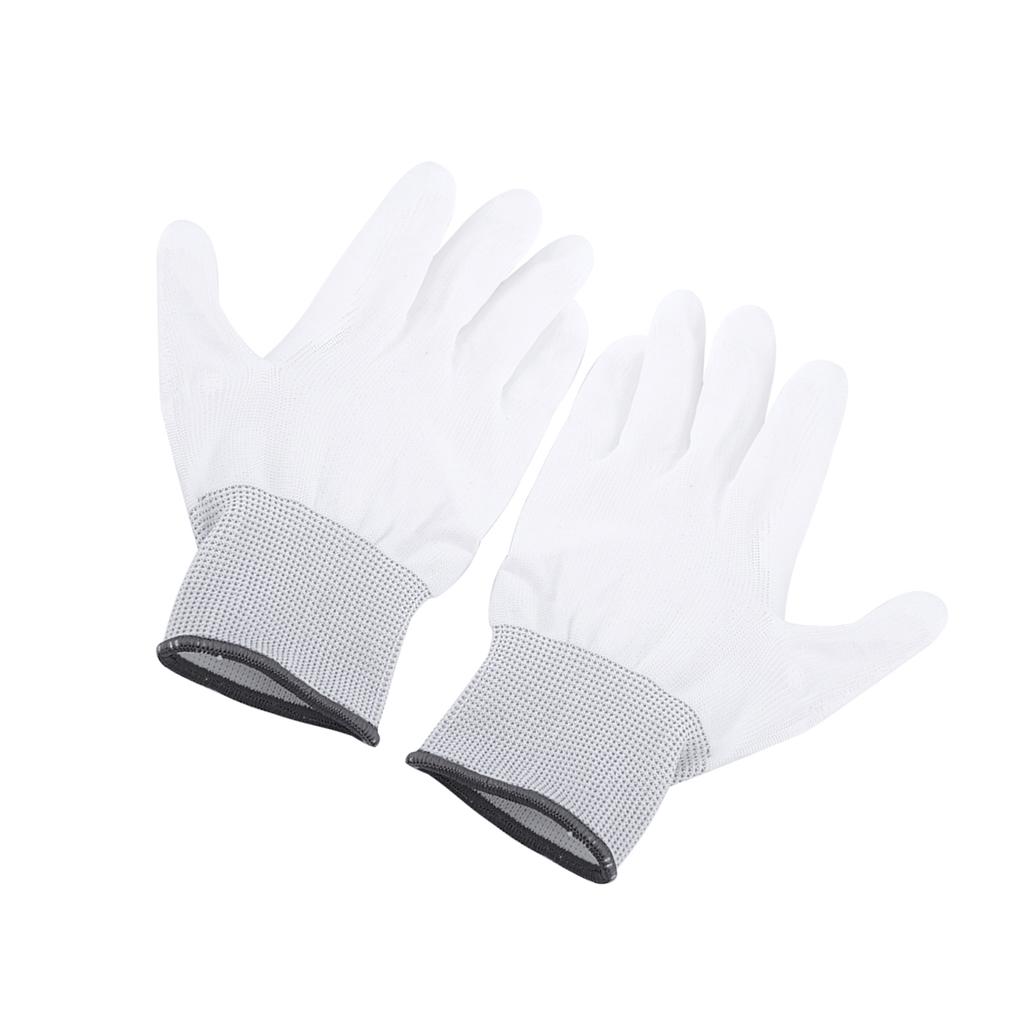Anti Static Antiskid Glove PU Coated Palm Finger Part for PC Computer Phone (S)