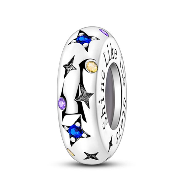 Original Copper Clip Charm Inlaid Zircon Cat Butterfly Charm Silicone Spacer Beads For Women Bracelet Diy Jewelry