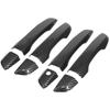 For Honda Civic 10th Gen 2016- Car Carbon Fiber Style Black Exterior Door Handle Moulding Cover Trim w/Keyless Entry Decor