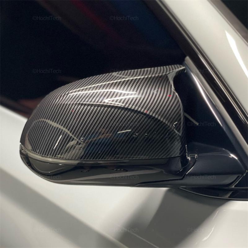 Carbon Fiber Pattern Black Rearview mirror cover for BMW X3 G01 X4 G02 X5 G05 X7 G07 X6 G06 2018- Side wing overlay