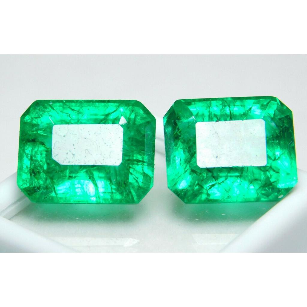 14.55 Ct CERTIFIED Loose Gemstone Natural Emerald Green Colombia Emerald Cut MQ-1677 003
