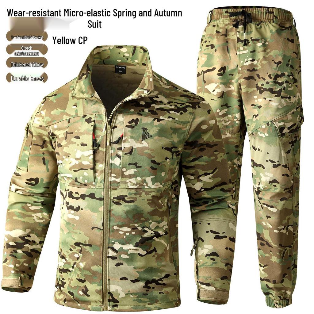 Men's Camouflage Workwear: Durable Spring/Autumn Suit for Labor, Training, Mountaineering, and Tactical Outdoor Sports