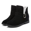 Stylish Womens Warm Low Heel Snow Martin Flap Boots For Mid Calf Comfort