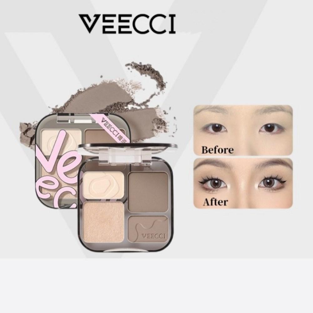 Iluminador VEECCI Highlight Contour Palette Sombra de Nariz Iluminadora Matte Maquiagem Cor Natural Longa Duração Perolada 8g