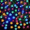 Solar Cherry Garden Flower Lights Battery-operated Garland Solar Outdoor Waterproof Lawn Pathway Christmas Decoration