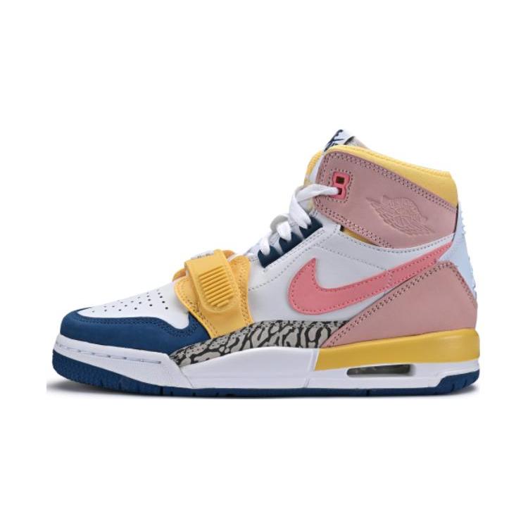 

Новые Jordan Legacy 312 Белый Кораллово-розовый Французский синий GS FD9909-161 36.5