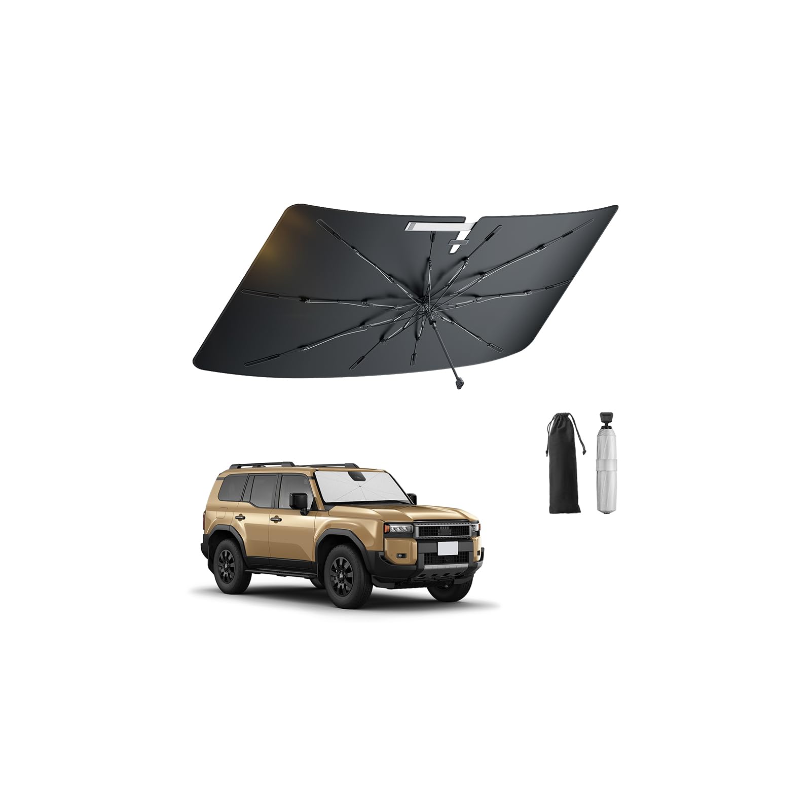 

BIBIBO 2025 Новый Улучшенный Солнцезащитный козырек Toyota Land Cruiser 250 Land Cruiser 250 Передний Автомобильный Солнцезащитный козырек Солнцезащитный козырек Защита от УФ-лучей Затемняющий Складной Дизайн Зонта