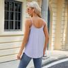 2025 New Women's U-Neck Hollow Out Sleeveless Tank Top Lace-Up Summer Casual T-Shirt