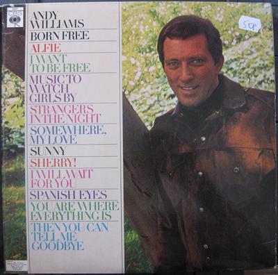 LP Record ANDY WILLIAMS - Born Free BPG63027 CBS 1967 UK Pop Used