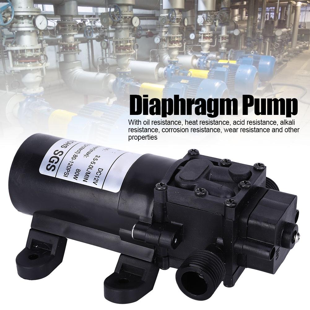 Backflow Diaphragm Pump Mini Self Priming DC12V FL3210H80W 12in Right Water Outlet