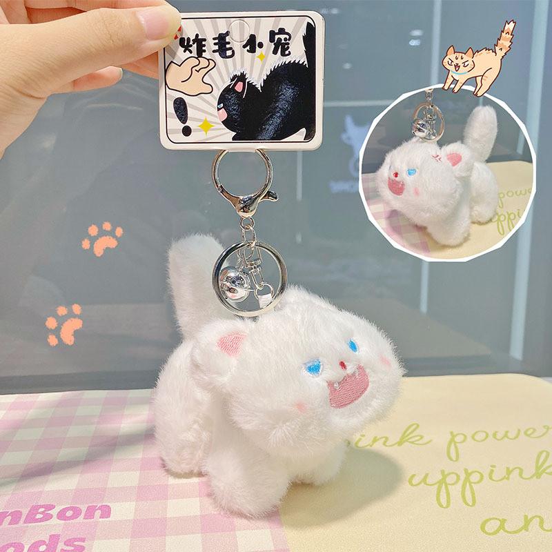 And Sweet Cuddly Fluffy Cat Plush Keychain Adorable Bag Charm Ideal For Gifts