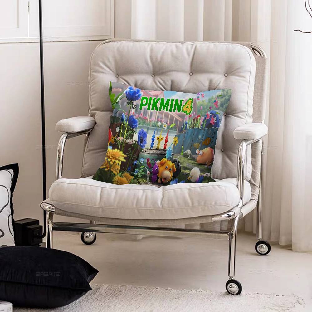 Pikmin Spel Anime Kudde Anime Kudde Soffa Säng Huvudkudde Överdrag Kuddfodral 45x45 Cm Mode