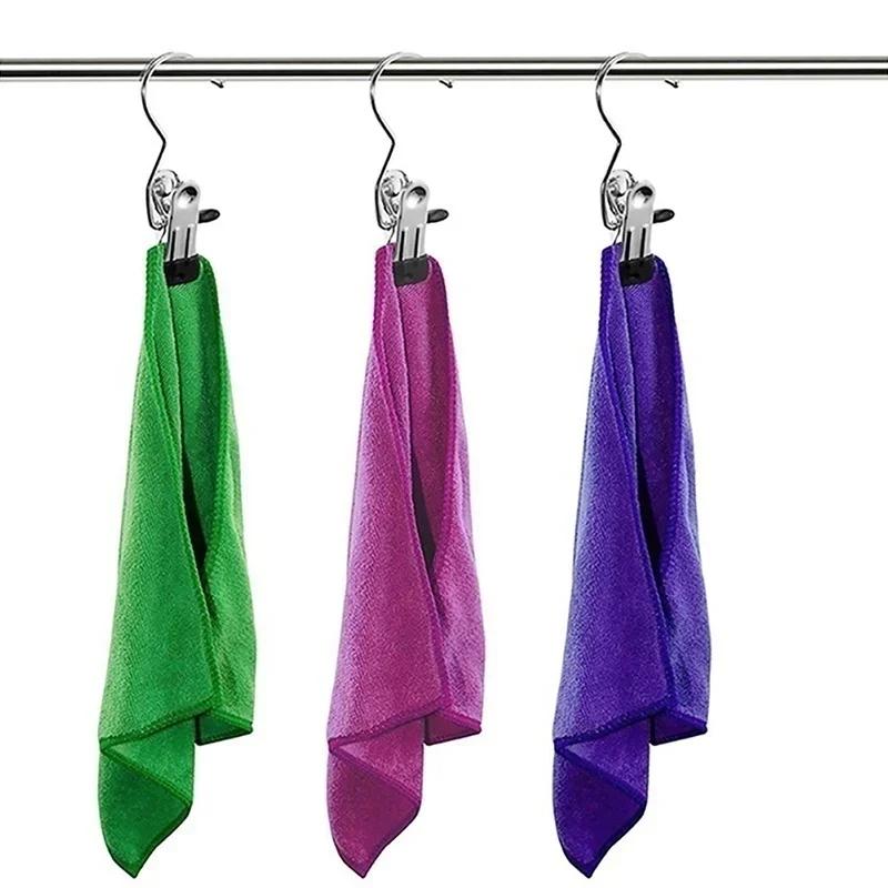 5Pcs Home Accessories Laundry Metal Hook Clothes Pin Boot Shoes Hanger Hold Clip for Bathroom Kitchen Supplies Small Tools