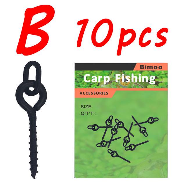 Bimoo 10 buc. Accesorii pentru pescuitul crapului cu șurub pentru boilie cu inel pivotant Chod Rig Terminal Tackle Momeală Suport