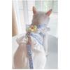 Yukigogo Pet Lace Flower Harness Set, Blue