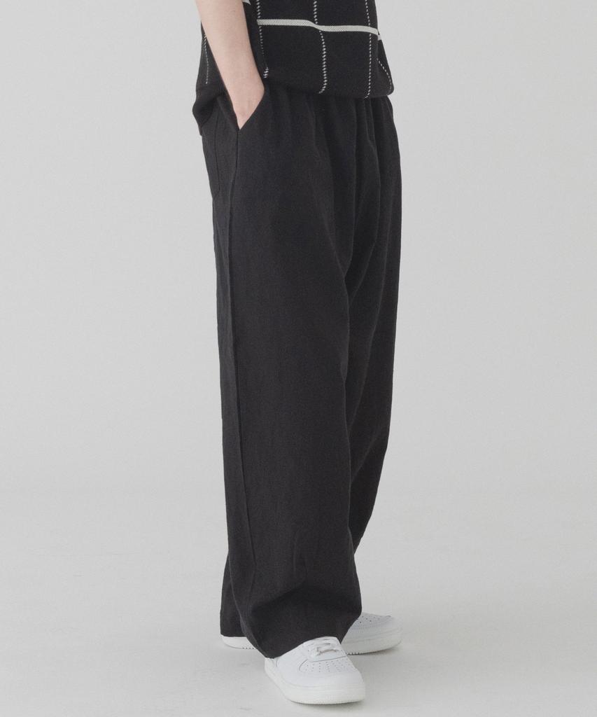 PIANER Comfortable Linen Balloon Pants (Black)