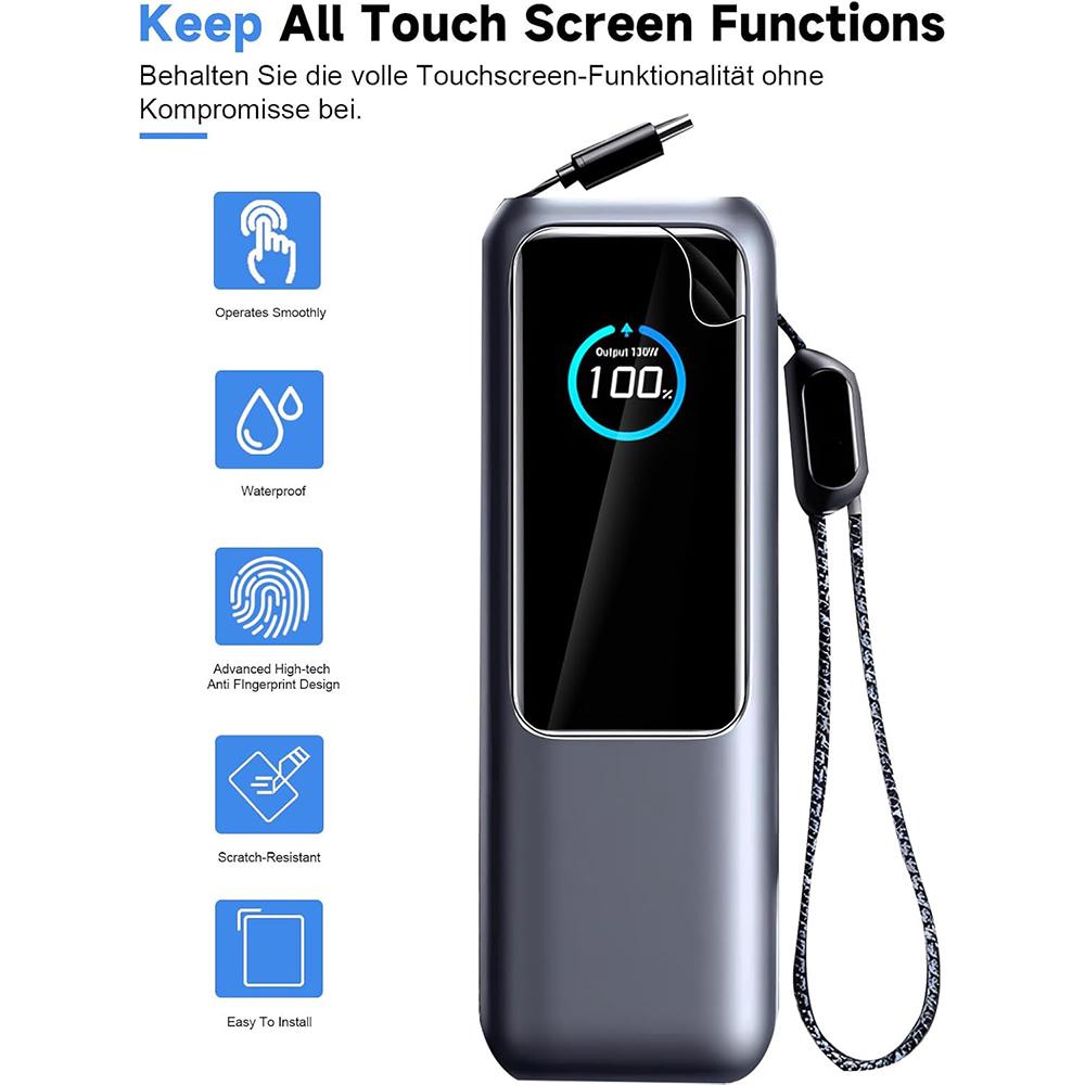 2-5 PCS for Anker Zolo 25000mAh 165W Power Bank Portable Charger Soft Hydrogel Film Full Protective Screen Protector