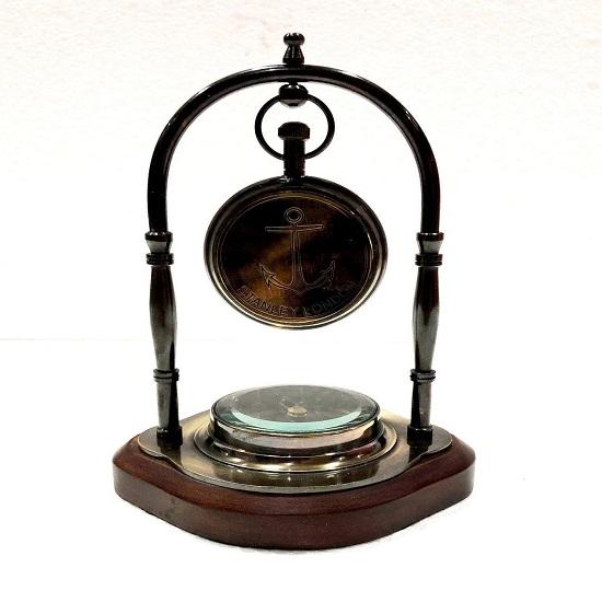Ceas de birou nautic maritim din alamă cu busolă din alamă Decor pentru casă