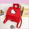 Red Backpack Canvas Style With Drawstring Design For Daily Use