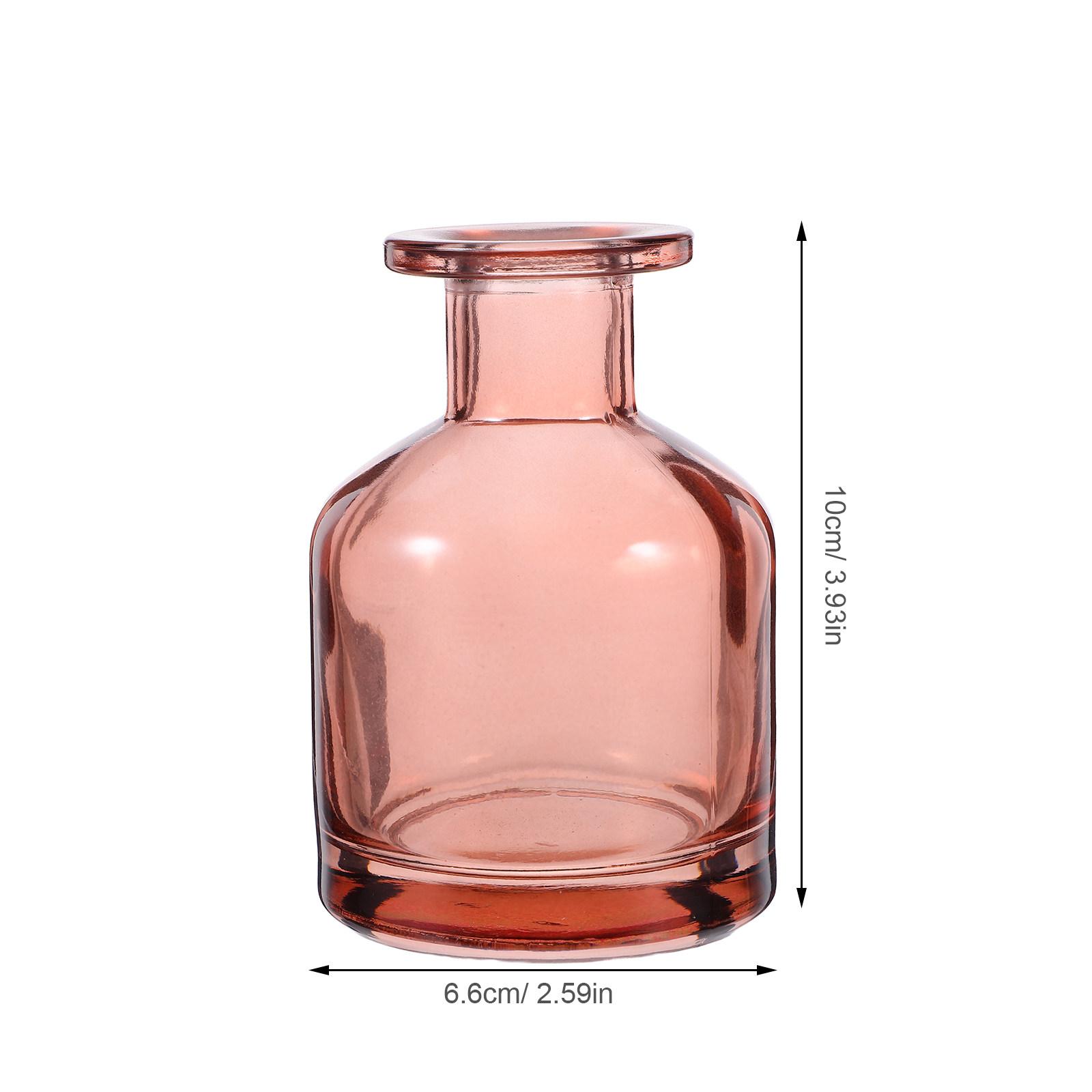 

2Pcs 150Ml Empty Glass Diffuser Bottles Round Aromatherapy Jar Refillable Essential Oil Diffuser for Bedroom Living Room Office коричневый