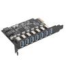 USB3.2 GEN1 5Gbps PCIe Expansion Card for Windows 10 11 7 Ports High Speed Expansion Card Plug and Play
