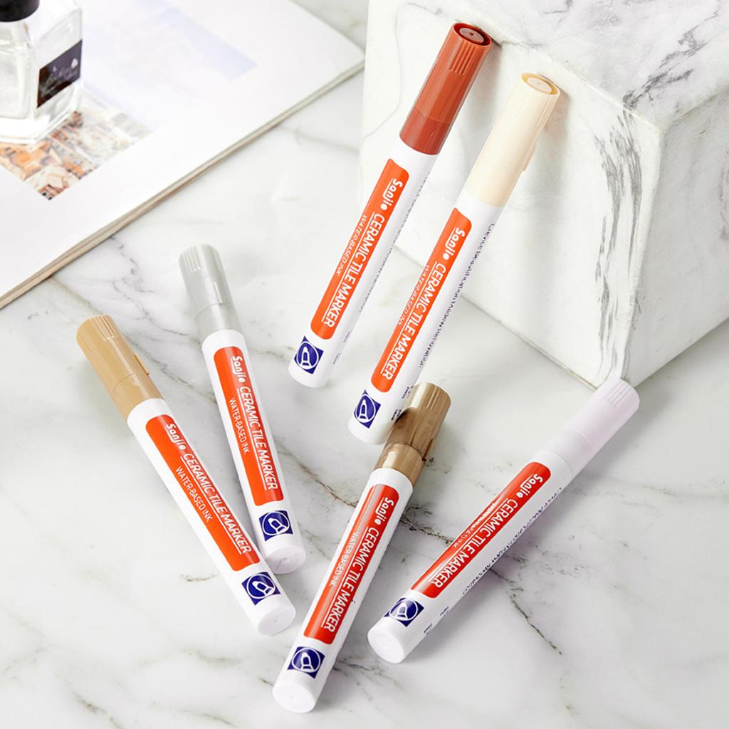 1Pcs Waterproof Ceramic Tile Grout Marker Pens, Tile Repair Pen with Anti-Mold Filler, Gel Caulk for Bathroom and Kitchen Tiles