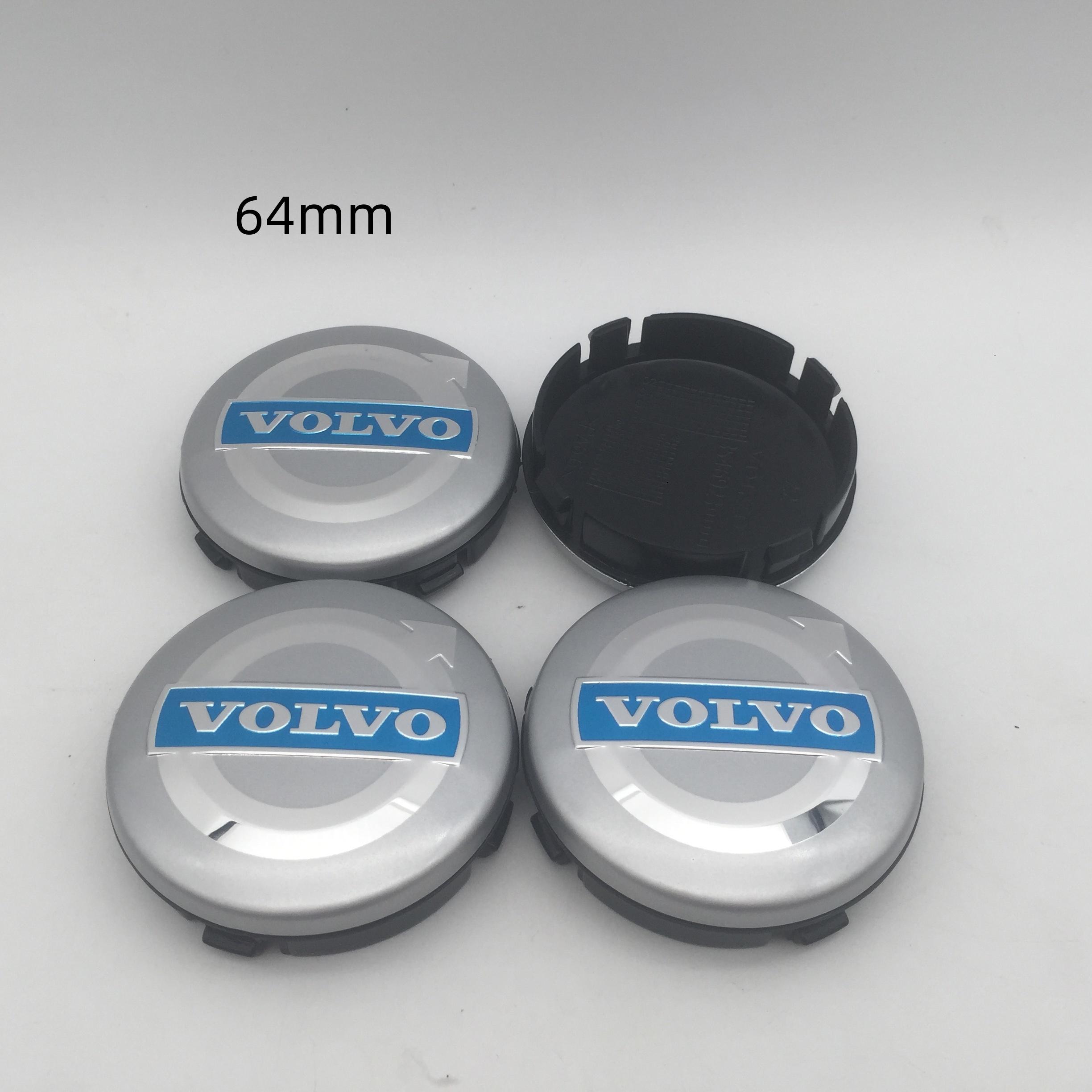 

40pcs 3D 64mm 65mm For VOLVO Car emblem Wheel hub Center Cap Badge covers sticker Decals Styling accessories