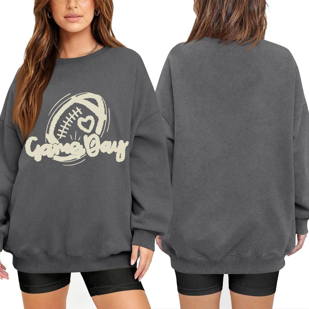 Unisex Lightweight Long Sleeve Neck Printed Pullover Sweatshirt for Men and Women