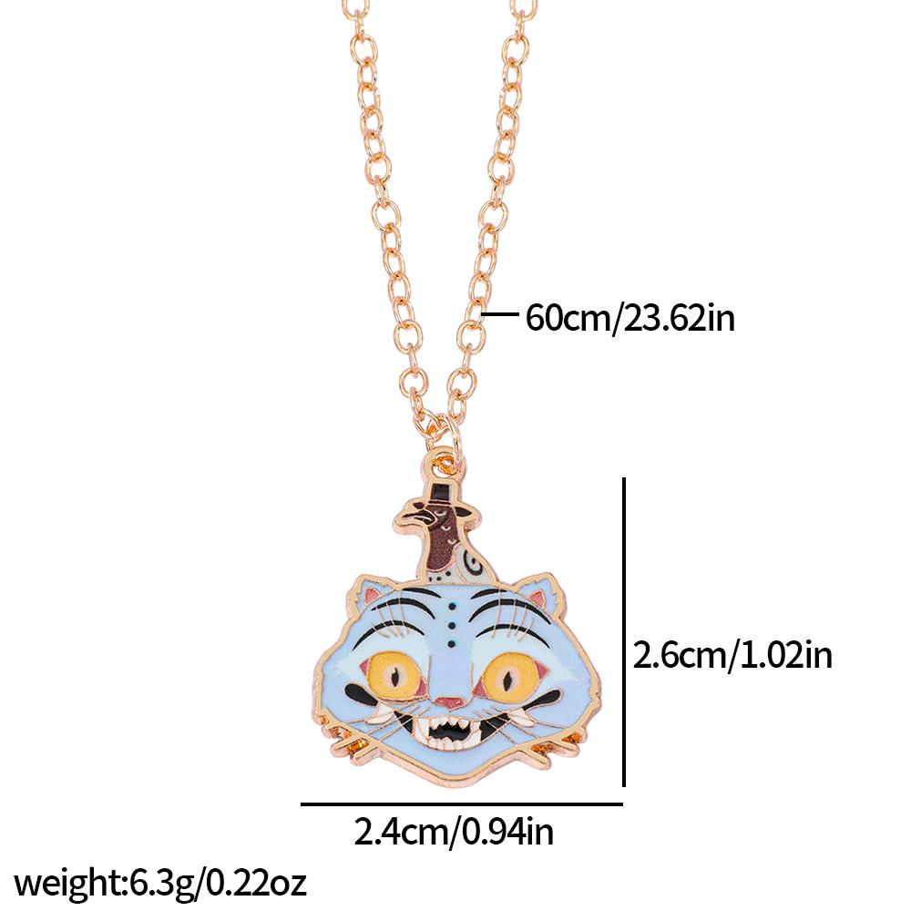 Girls Anime Kpop Demon Hunters Derpy Tiger Lumi Jinu Cartoon Character Pendant Necklace Fashion Hanging Jewelry Birthday Gift