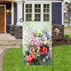 Watercolor Painting of Beautiful Summer Spring Floral Flowers Poppy Daisy Garden Yard Flag 12 X 18 Inch, Double Sided Outdoor Decorative Welcome