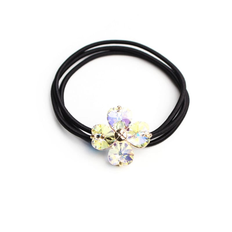 RACOHA Lovely Austria Crystal Flower Hair String (Austrian Crystal Hair Tie)