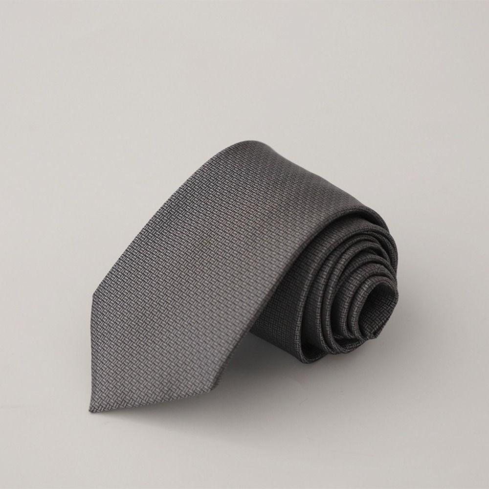 Solid Color Striped Neck Ties 8cm Width Men's Wedding Tie Classic Mens Necktie  Wedding Party