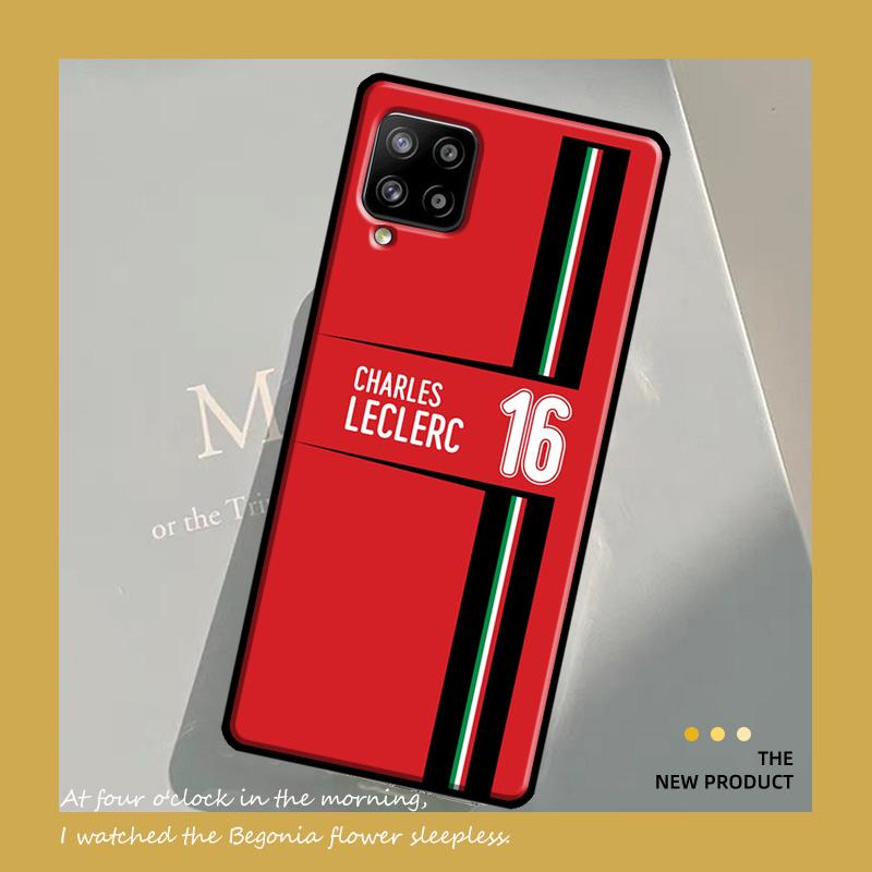 Capa Charles Leclerc 16 F1 para Samsung Galaxy A54 A34 A13 A23 A33 A53 A73 A12 A22 A32 A52 A51 A71 A14