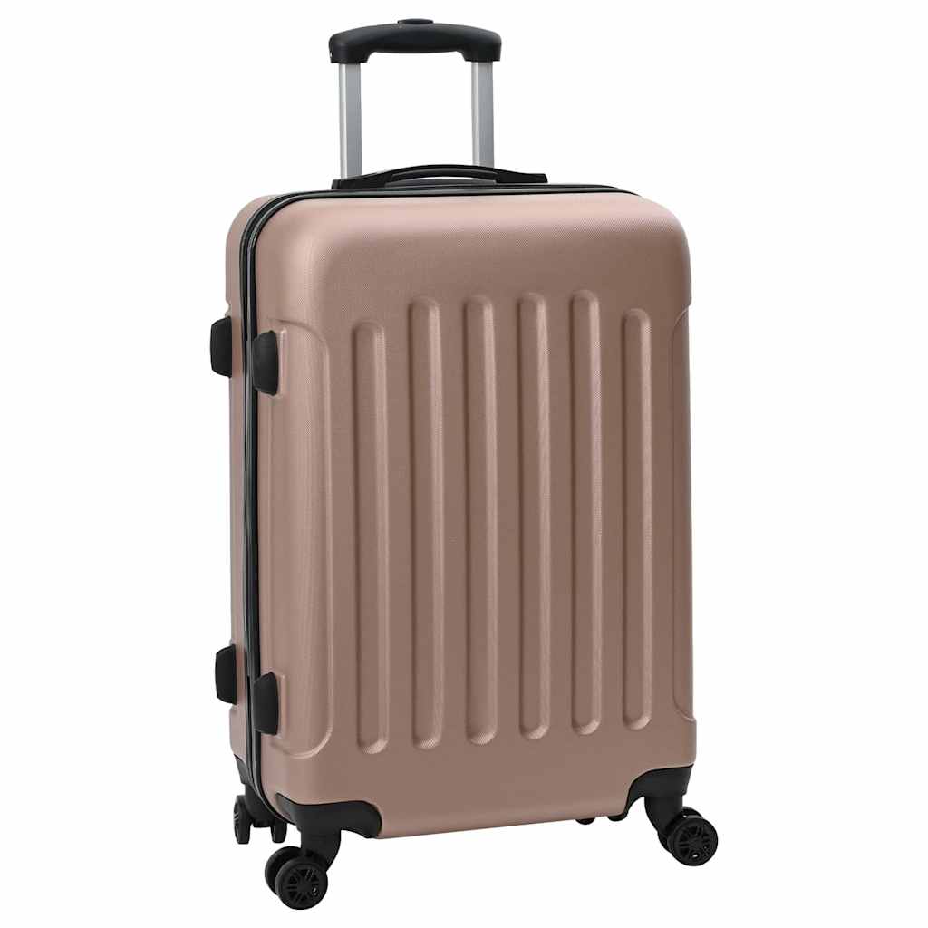 3 Piece Luggage Set In Rose Gold 50 X 31 X 78 Cm ABS Plastic