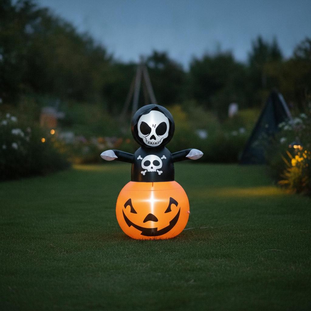 Inflatable Pumpkin Self-Righting Decoración Inflable De Calabaza Iluminado