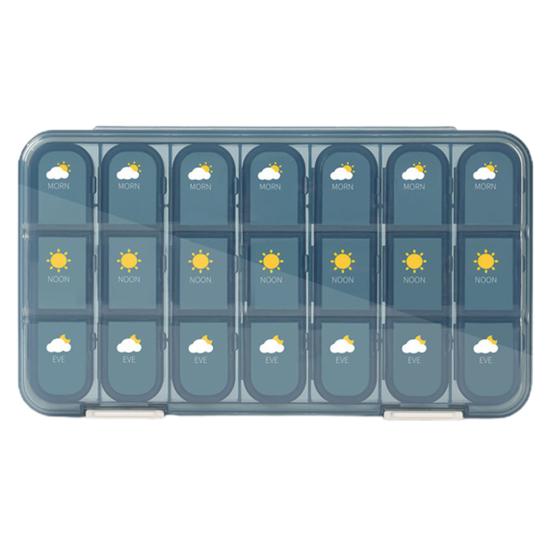 Pillendose Große Kapazität Auslaufsicher 3/4 Mal Täglich Wöchentlich Unterteilter Pillenspender Haushaltswaren