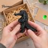 Anthropomorphic Reptile Decor 3D Printed Crocodile Figurine, Realistic Muscular Ornament, Desktop Cross Statue Arm Animal Statue, Creative Sculpture