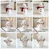 Round Hat Christmas Snowman Ornaments Knitted Snowman Statue Xmas Decoration  Home Xmas Decoration