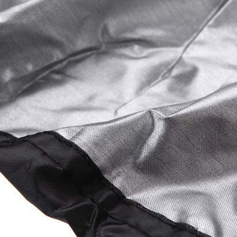 Outdoor BBQ Dust Cover, Black Silver Coated 210D Oxford Cloth Grill Cover