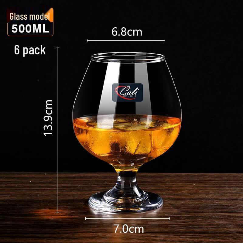 ZISIZ Handmade Crystal Brandy Glass
