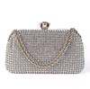 Diamanten Abendtaschen für Damen Silber Gold Luxus Umhängetaschen Hochzeitsparty Bankett Clutch Tasche Einfache Strass Handtaschen