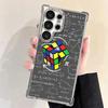 Rubik Cube Formula Spoofs Math Soft Phone Case For Samsung Galaxy S26 Ultra S25 Edge S24 FE S23 Plus S22 S21 + S20 Plating Anti-