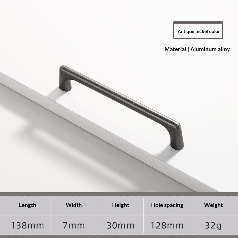 Vintage And Minimalist Antique Nickel Color Copper Brown Furniture Handles Cabinets Drawers Wardrobes Door Handles