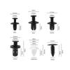100pcs Car Body Plastic Trim Retainer Fastener Clips Push Pin Accessories Kit