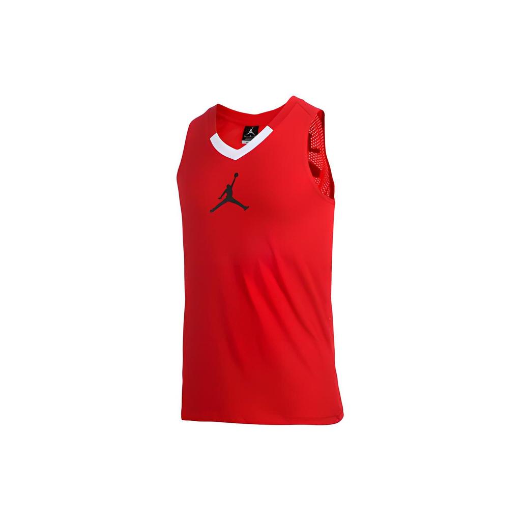 Jordan Logo Print Breathable Casual Sports Training Basketball Vest Men Tops Red 683998-657