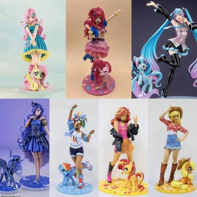 The Magic of Friendship My Little Pony Hand-painted Fluttershy, Pinkie Pie, Luna, Twilight Sparkle Figures